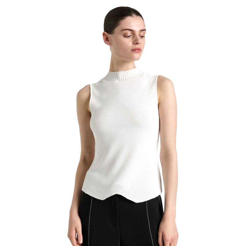 Cue Diagonal Ribbed Knit Tank image number 0